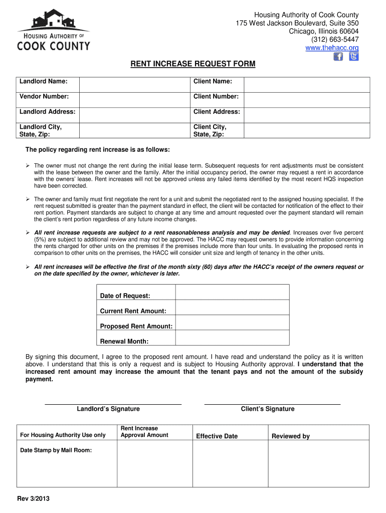 Hacc Rent Increase 20132024 Form Fill Out and Sign Printable PDF
