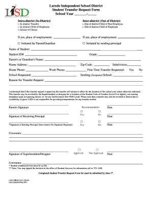 Transfer FormEnglish Laredo ISD Laredoisd