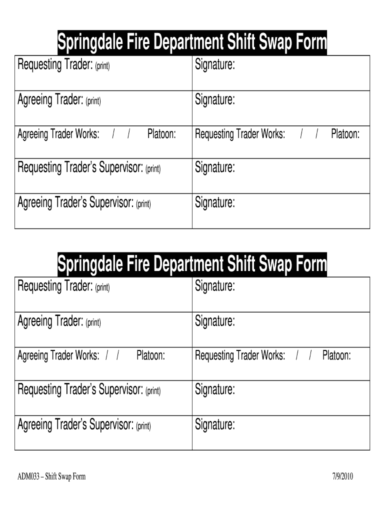 Shift Swap Form