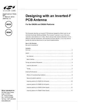 AN697 Designing with a PCB Antenna Silicon Labs  Form