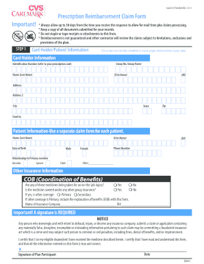 Cvs Caremark Claim Form