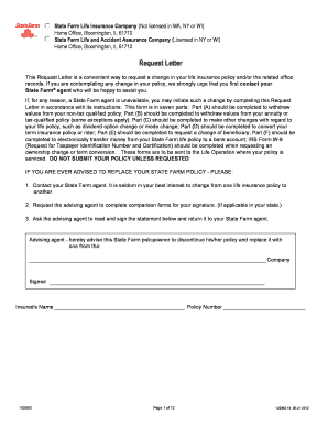  Life Insurance Cancellation Form Letter 2012-2024