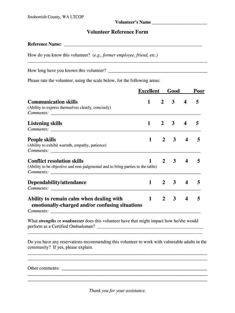 Well Being Index Form