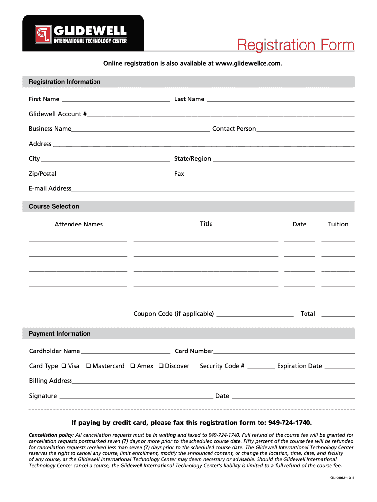 Registration Form PDF Glidewell Dental Labs