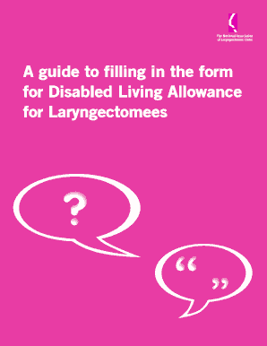 Laryngectomy Attendance Allowance Form