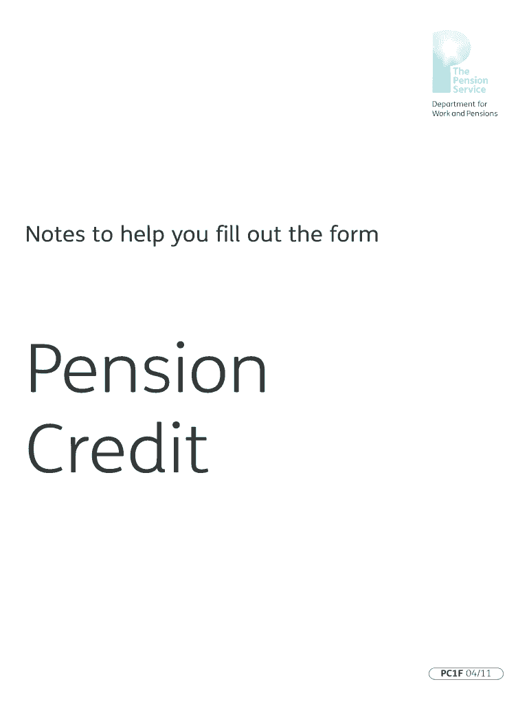  Pension Credit Entitlement 2011