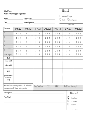 Check in Check Out Form