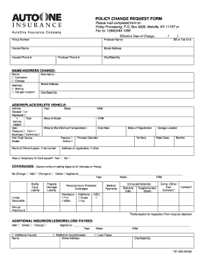 Insurance Policy Form