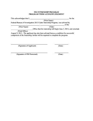 Internship Program  Form