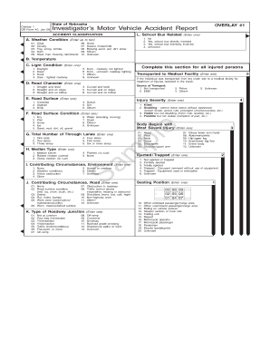 Nebraska DR Form 40, Revised 01 Traffic Records Nhtsa Tsis