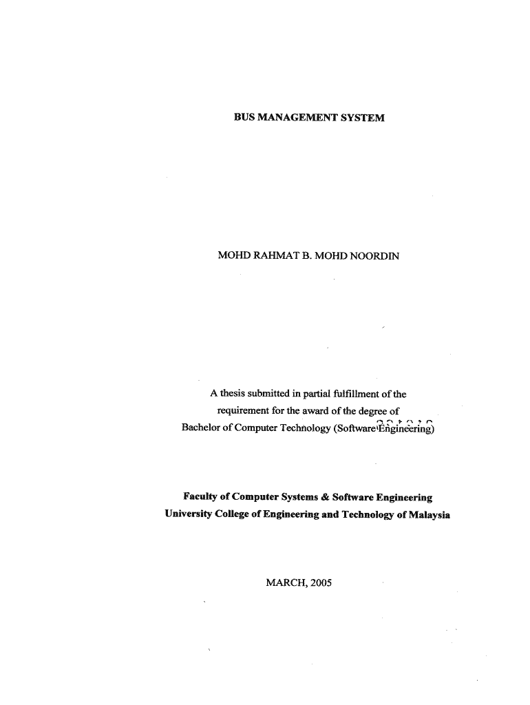 BUS MANAGEMENT SYSTEM  Form