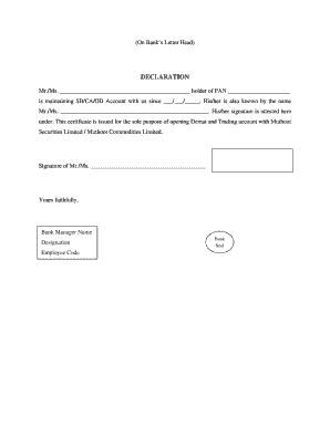 Name Mismatch Declaration Axis Bank  Form