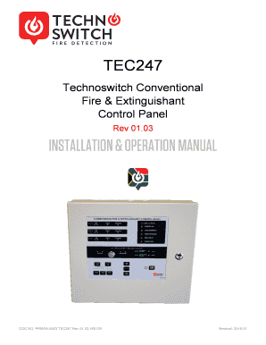 Technoswitch Fire Panel Manual PDF  Form