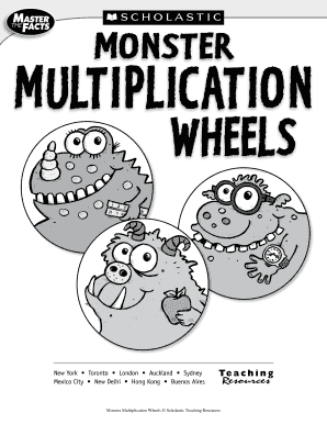 Multiplication Wheel  Form
