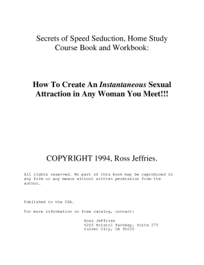 Ross Jeffries Speed Seduction PDF  Form