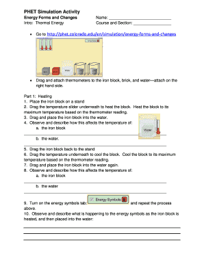 Energy Forms and Changes Answer Key PDF