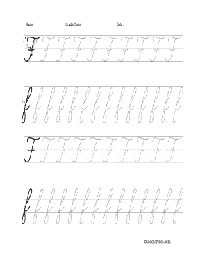 Cursive F  Form