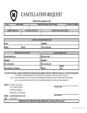 National Auto Care Cancellation Form