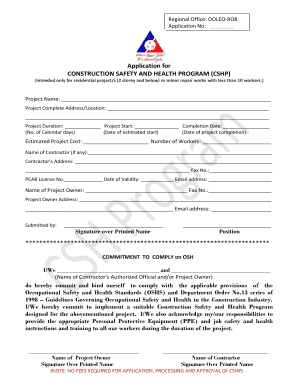 Osh Program Sample  Form