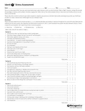 Identi T Stress Assessment  Form