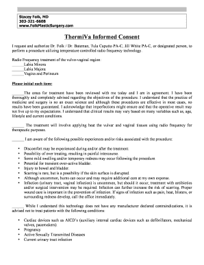 ThermiVA Consent Form Denver Plastic Surgery