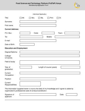 Fostep  Form