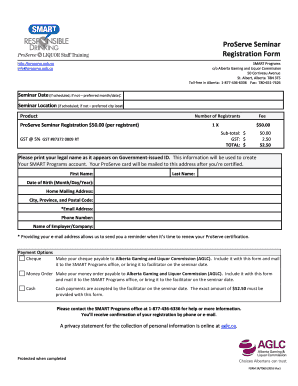 ProServe Seminar Registration Form Httpproserve