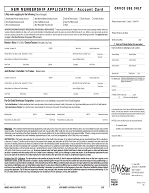  VyStar Credit Union Membership Application Vystarcu 2016-2024