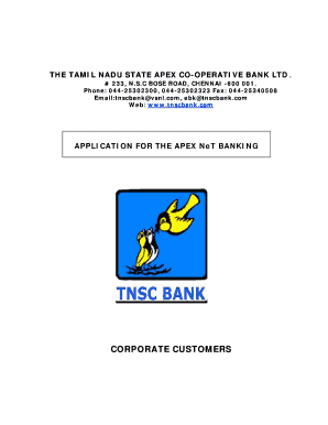 Tnsc Net Banking  Form