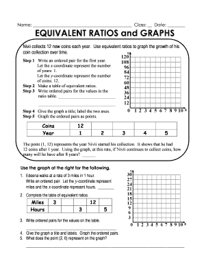 Equivalent Ratios and Graphs Worksheet  Form
