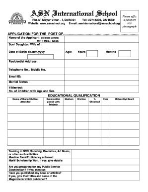 Teachers Interview Form ASN INT Asnschool