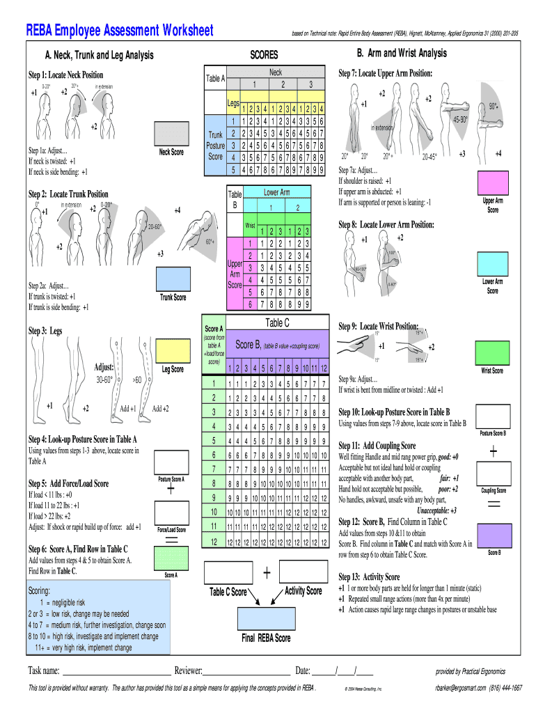 Reba Worksheet Excel  Form