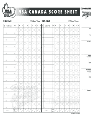 Nsa Scoresheet  Form