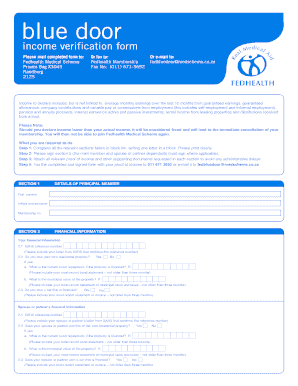 Fedhealth Income Verification Form