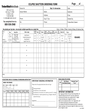 Eclipse Shutters Cost  Form