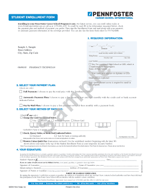 Penn Foster Enrollment Agreement  Form