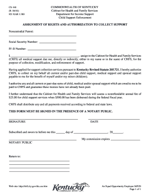  Child Support Assignment of Rights Signature 2010