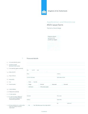 Mvv Issue Form