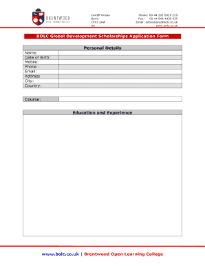 Bolc Application Form