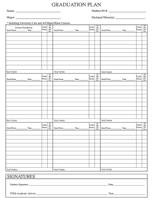  Graduation Plan Template 2021-2024