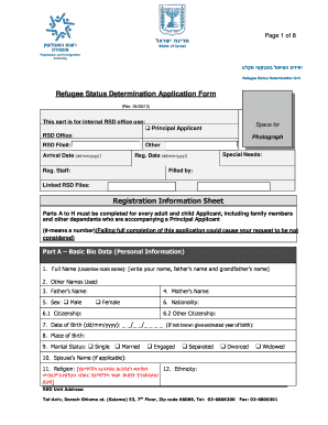Unhcr Rsd Application Form PDF