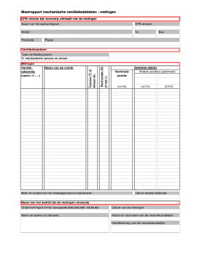 Meetrapport Mechanische Ventilatiedebieten Metingen Bouwenwonen  Form