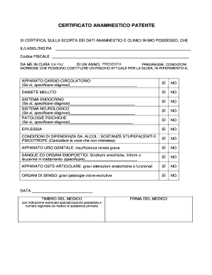 Anamnestico  Form