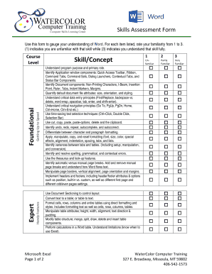 Skill Assessment Template  Form