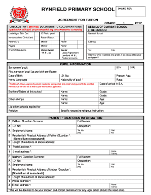 Rynfield Primary School  Form