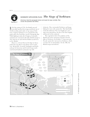 The Siege of Yorktown Worksheet Answer Key  Form