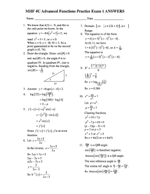 Mhf4u Final Exam with Answers  Form