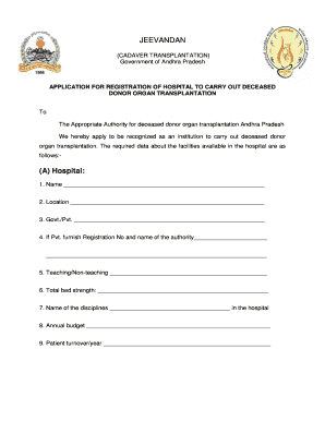 Jeevandan Registration Form