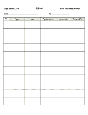Tices Worksheet  Form
