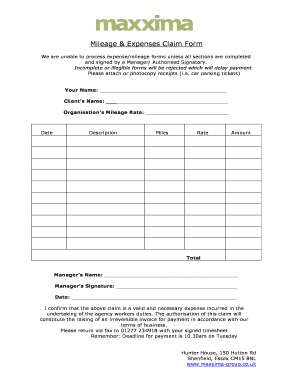 Maxxima Online Timesheet Generator  Form